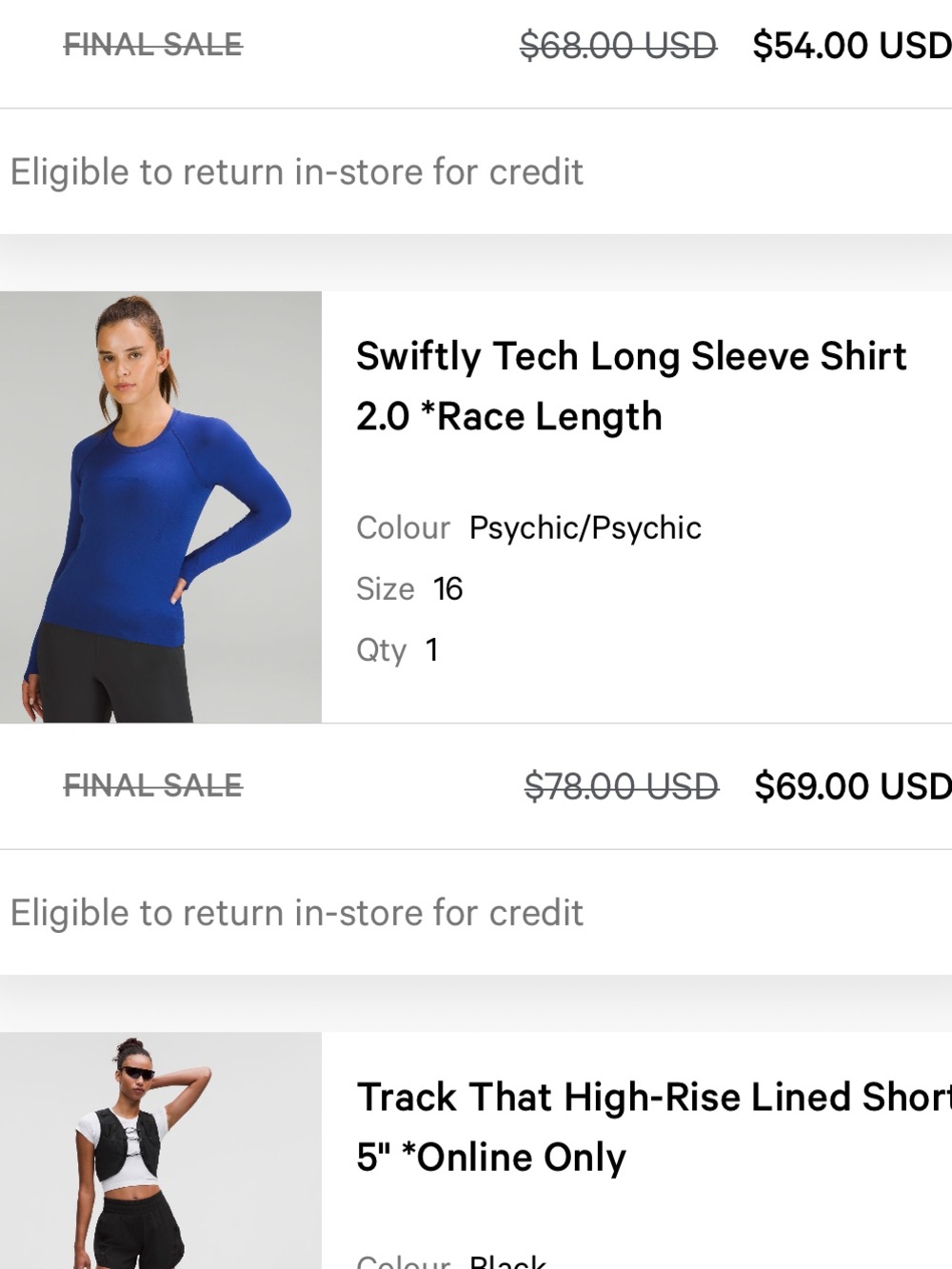 lululemon long sleeve swiftly race length - Picture 5 of 5